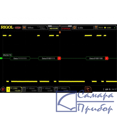опция анализа и запуска по шинам RS232/UART DS8000-R-COMP