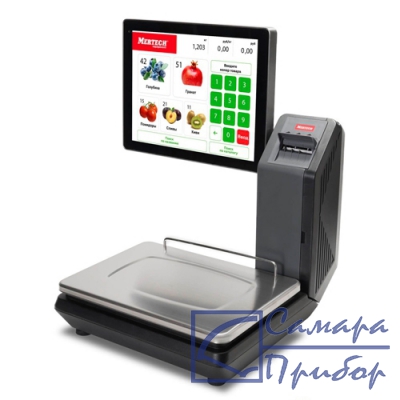 торговые настольные весы с печатью этикеток M-ER 725 PM-32.5 SELFPRINT VISION-AI (15 , USB, Ethernet, Wi-Fi)