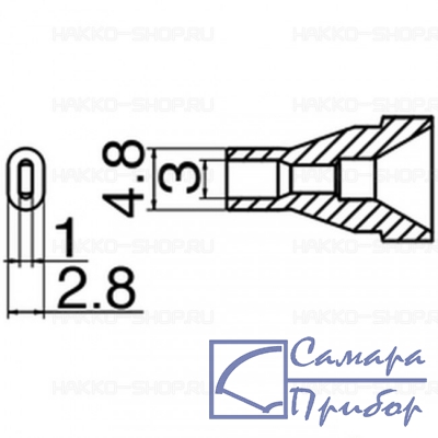 насадка 2x1 мм N61-15