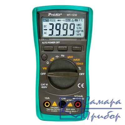 мультиметр цифровой с автоматическим выбором диапазона измерения ProsKit MT-1232