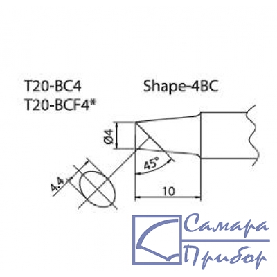 паяльная сменная композитная головка для станций FX-838 T20-BCF4
