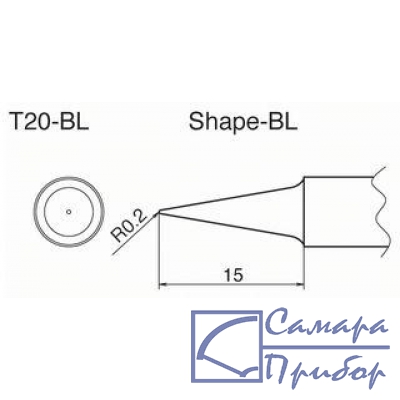 паяльная сменная композитная головка для станций FX-838 T20-BL